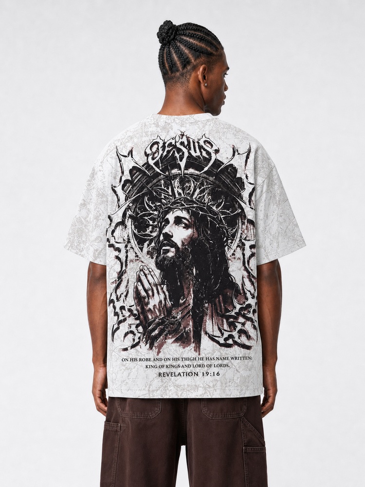 Crowned Warrior Eco Oversized Graphic Tees · GRS Certified