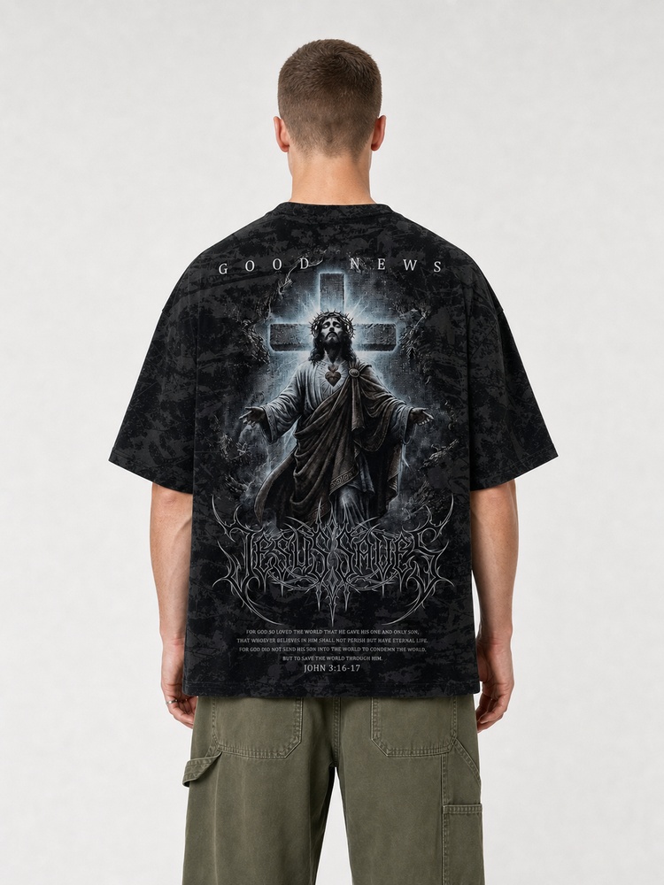 Good News Eco Oversized Graphic Tees · GRS Certified