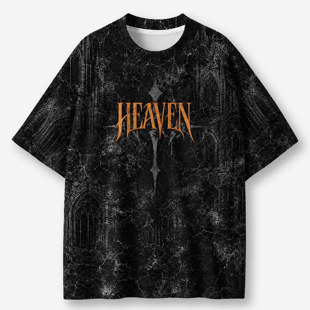 Heaven Knight Eco Oversized Graphic Tees · GRS Certified