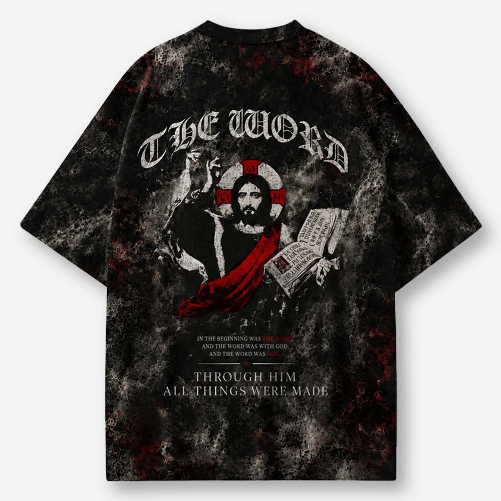 Ancient Word Eco Oversized Graphic Tees · GRS Certified