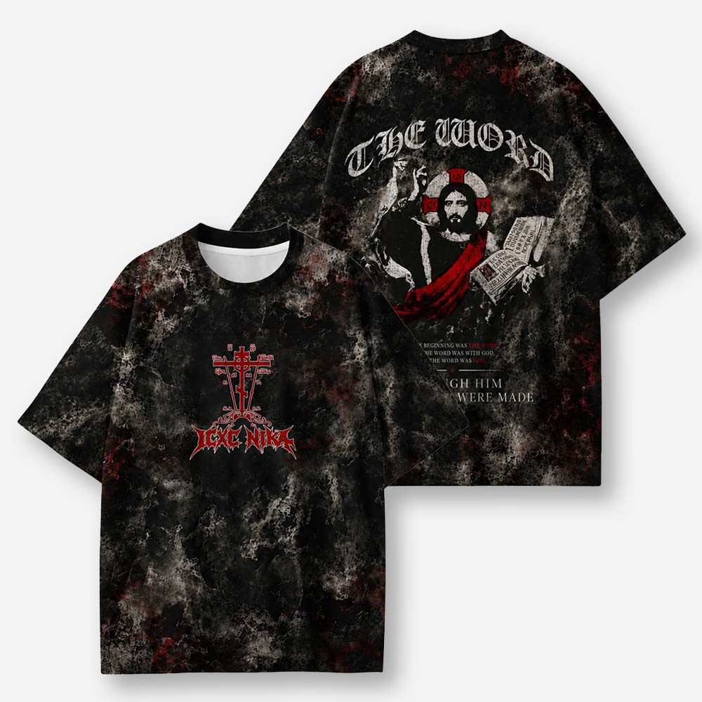 Ancient Word Eco Oversized Graphic Tees · GRS Certified