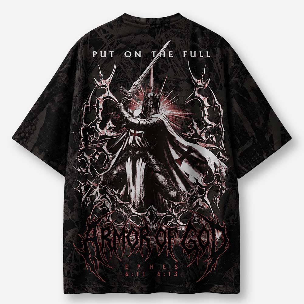 Armored Warrior Eco Oversized Graphic Tees · GRS Certified