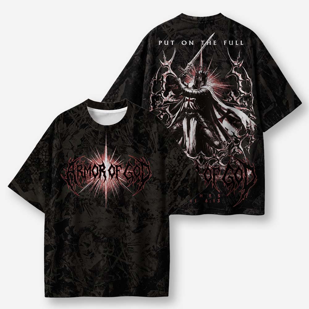 Armored Warrior Eco Oversized Graphic Tees · GRS Certified