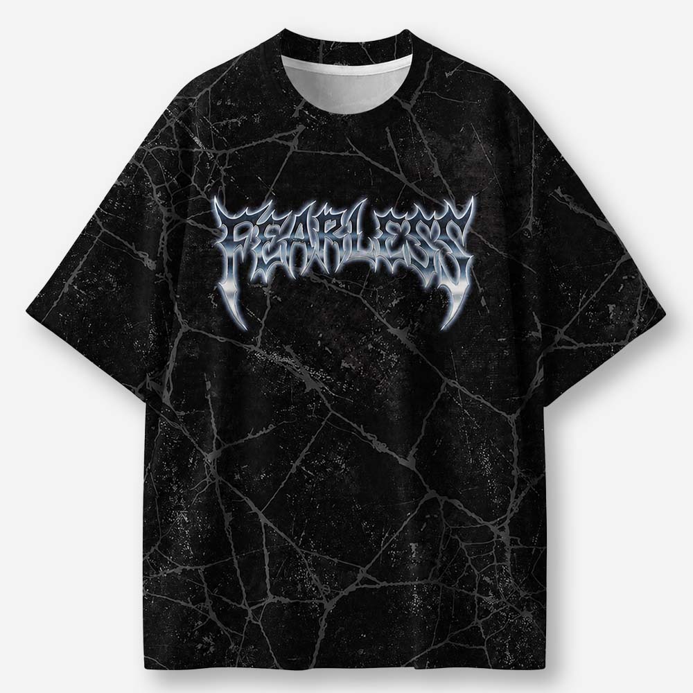 Fearless Lion Eco Oversized Graphic Tees · GRS Certified