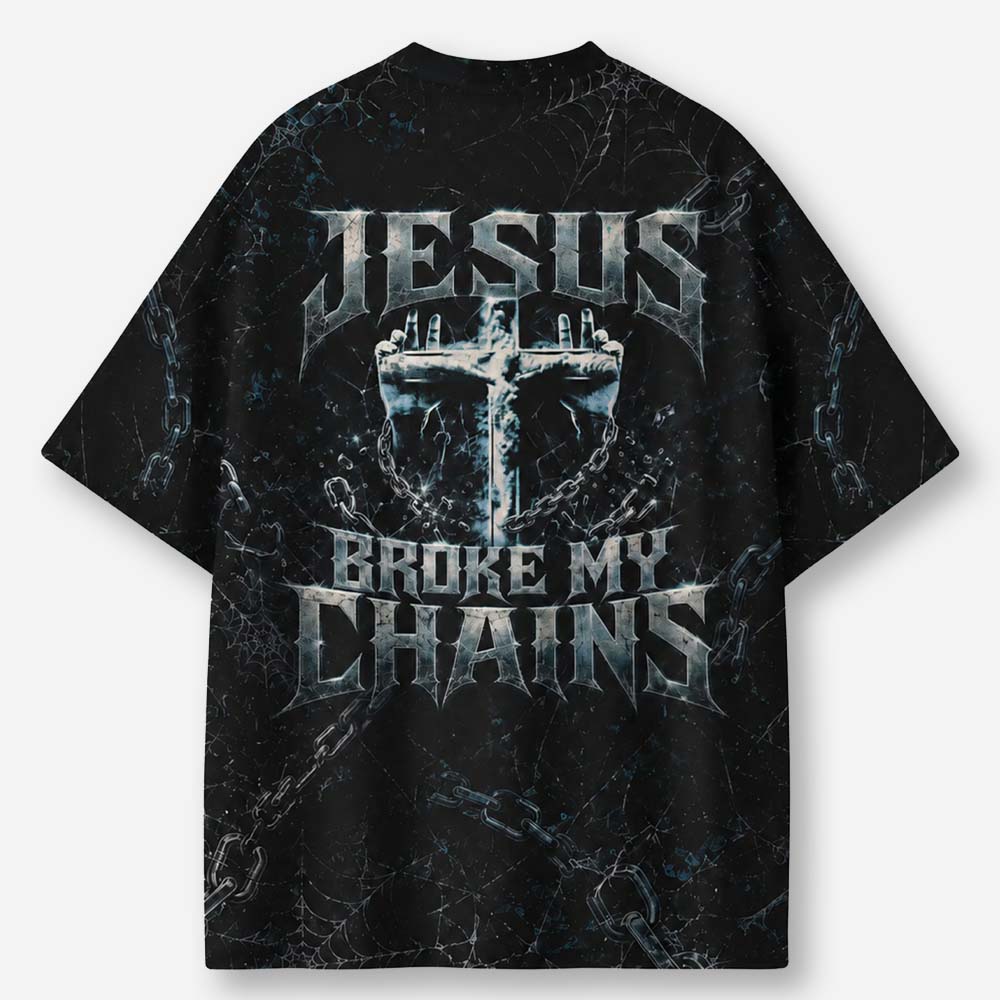 Broken Chains Eco Oversized Graphic Tees · GRS Certified