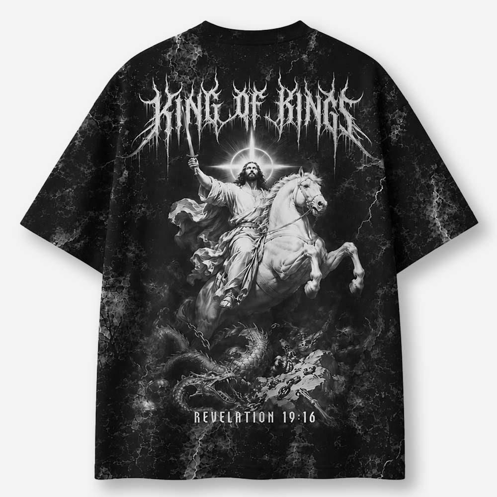Crowned Rider Eco Oversized Graphic Tees · GRS Certified