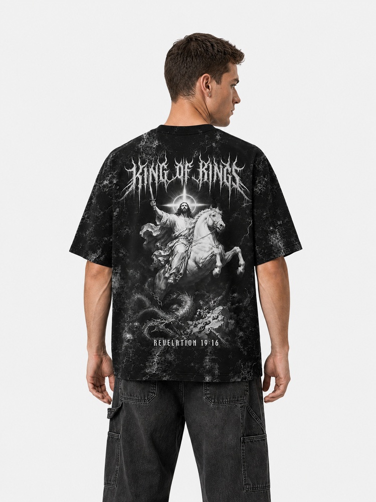 Crowned Rider Eco Oversized Graphic Tees · GRS Certified