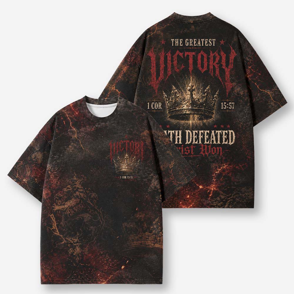 Victory Crown Eco Oversized Graphic Tees · GRS Certified