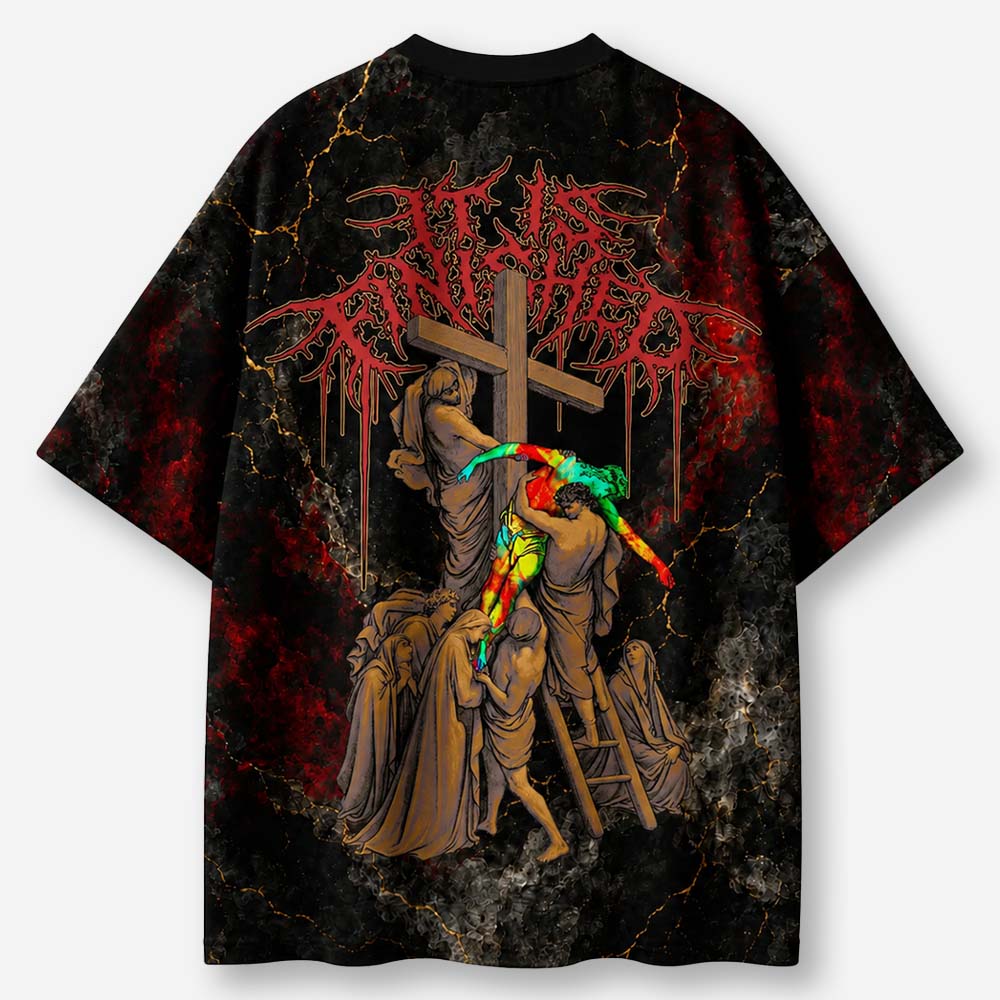 It is Finished Eco Oversized Graphic Tees · GRS Certified