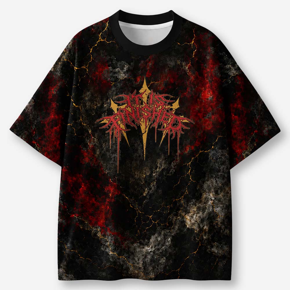 It is Finished Eco Oversized Graphic Tees · GRS Certified