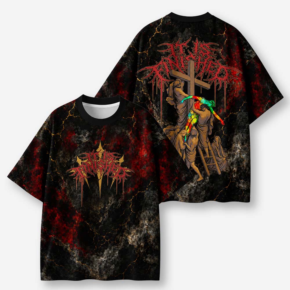 It is Finished Eco Oversized Graphic Tees · GRS Certified