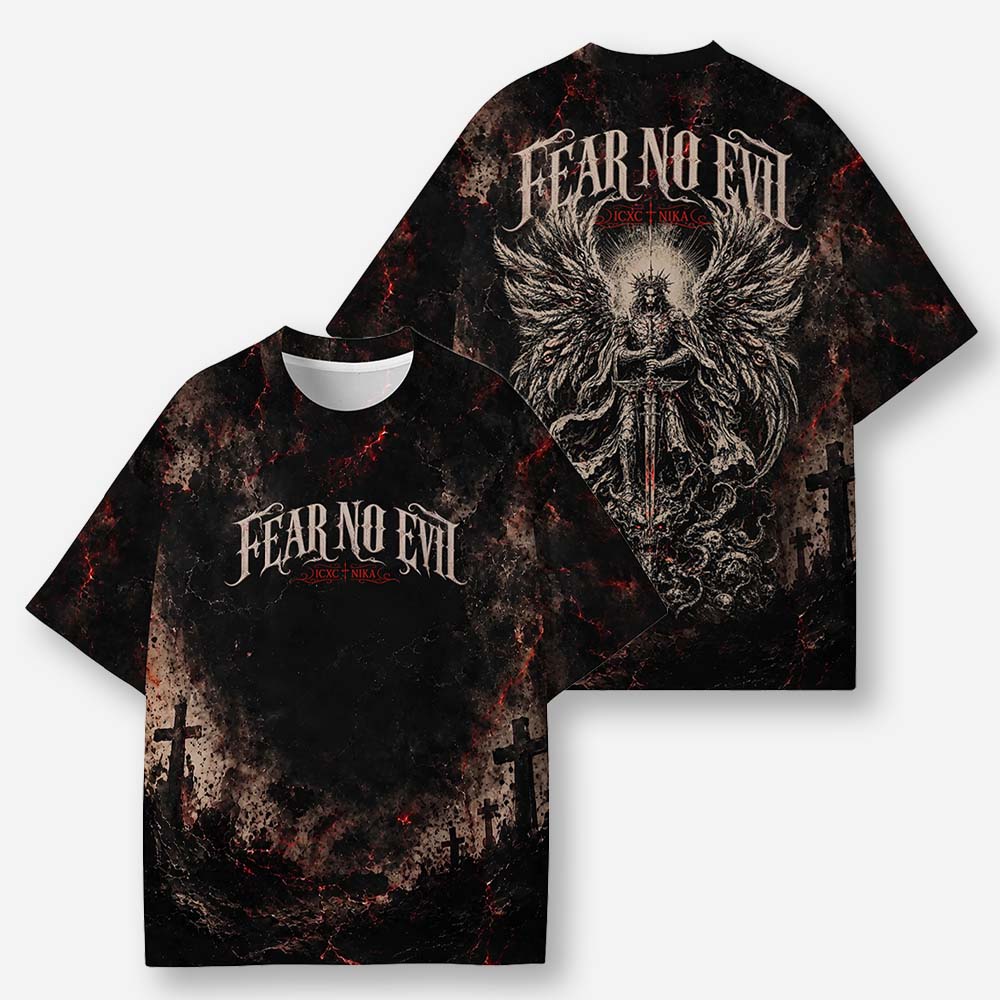 Fearless Guardian Eco Oversized Graphic Tees · GRS Certified