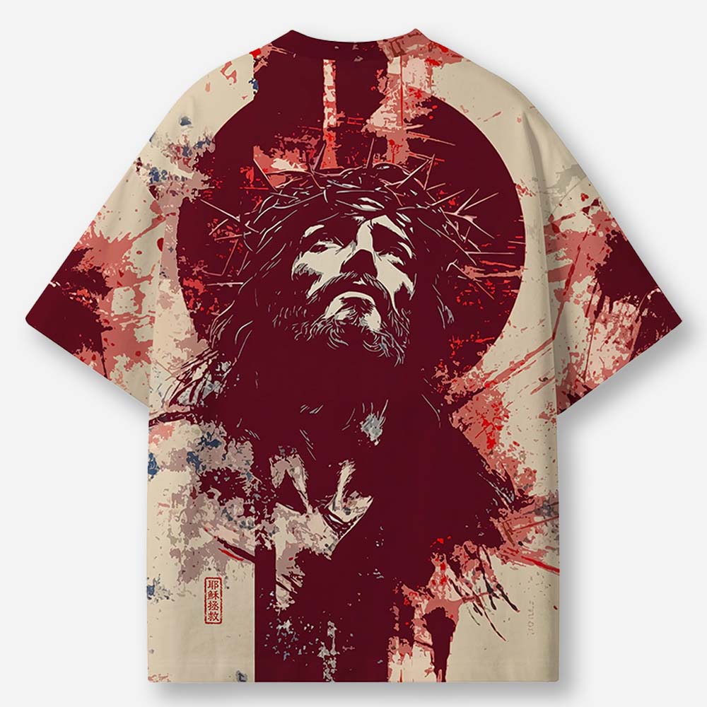 Blood Cross Eco Oversized Graphic Tees · GRS Certified