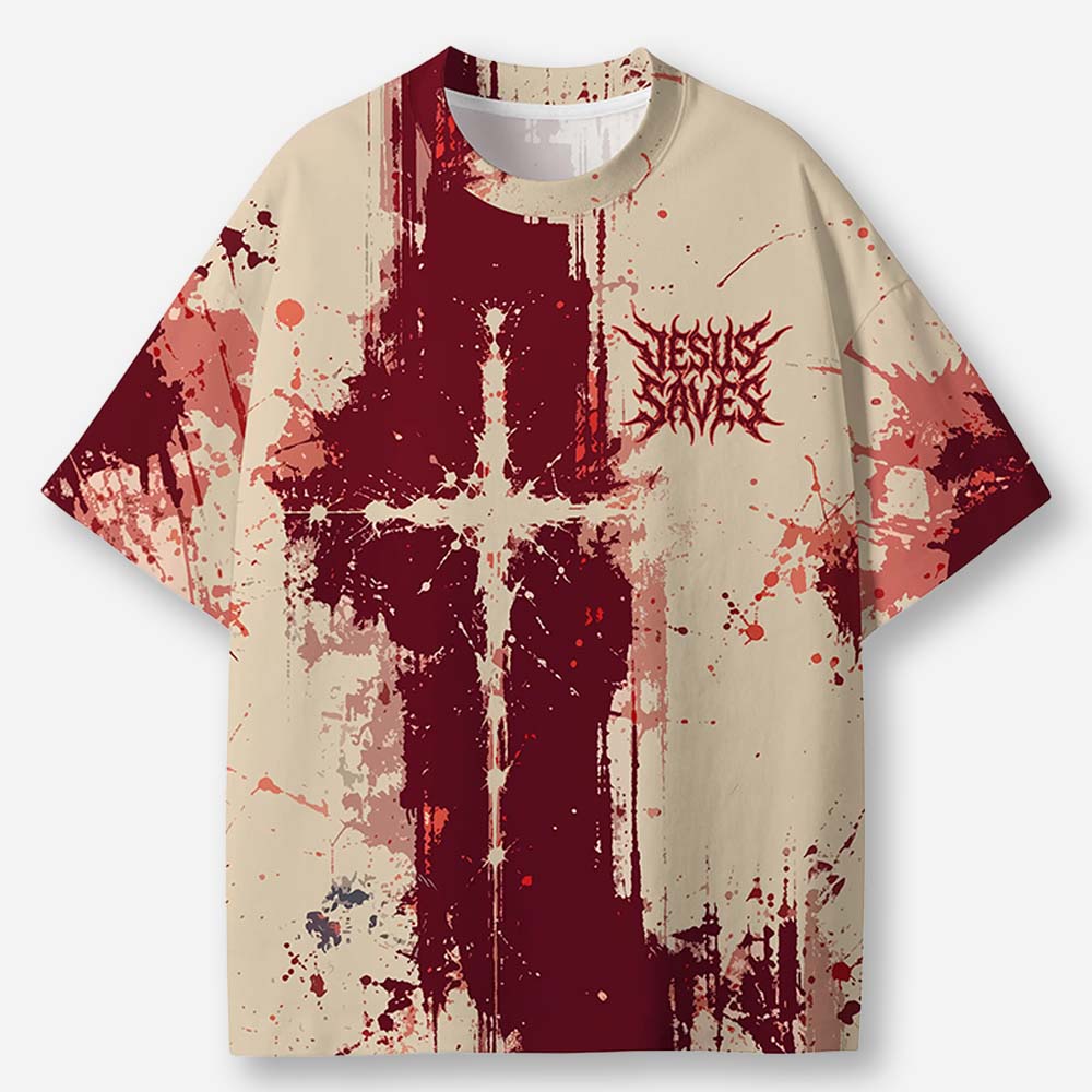 Blood Cross Eco Oversized Graphic Tees · GRS Certified