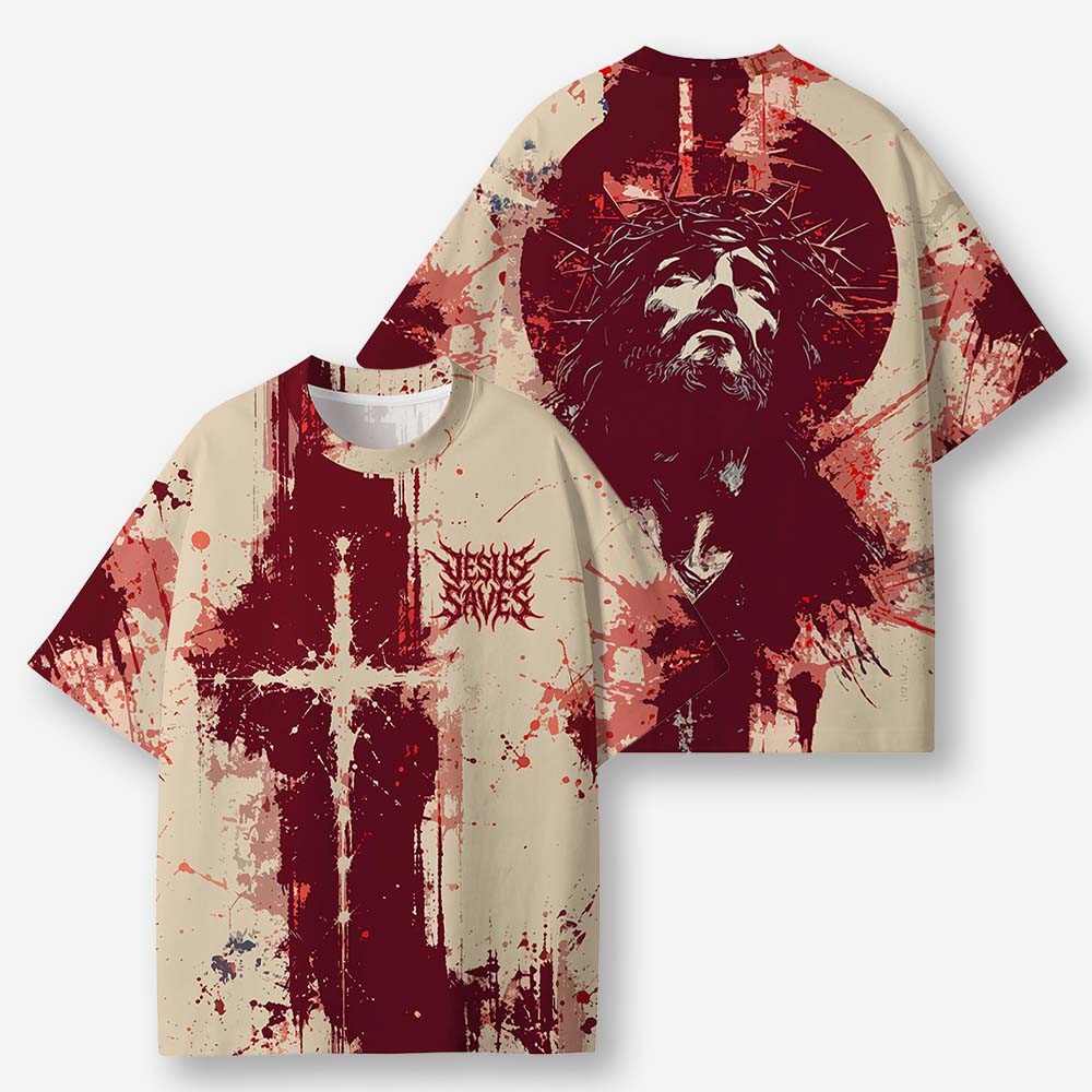 Blood Cross Eco Oversized Graphic Tees · GRS Certified