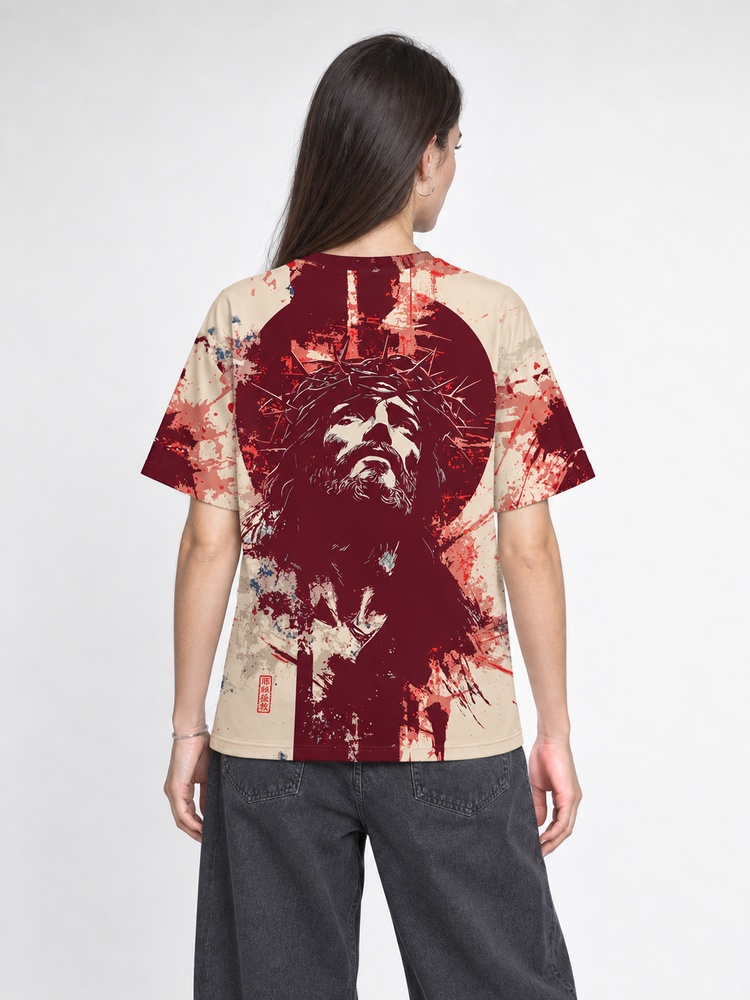 Blood Cross Eco Oversized Graphic Tees · GRS Certified