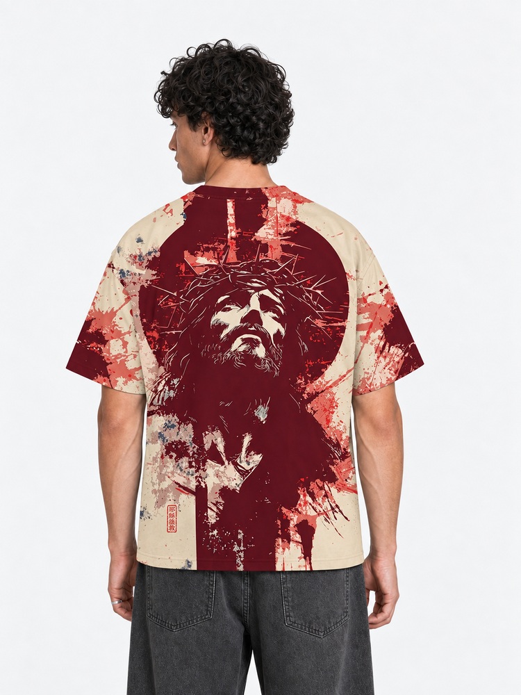 Blood Cross Eco Oversized Graphic Tees · GRS Certified