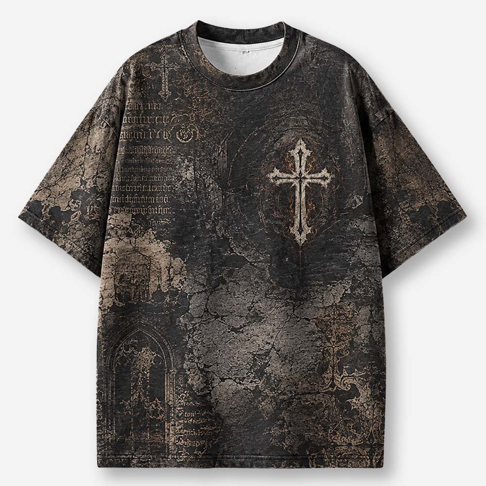 Kneeling Knight Eco Oversized Graphic Tees · GRS Certified