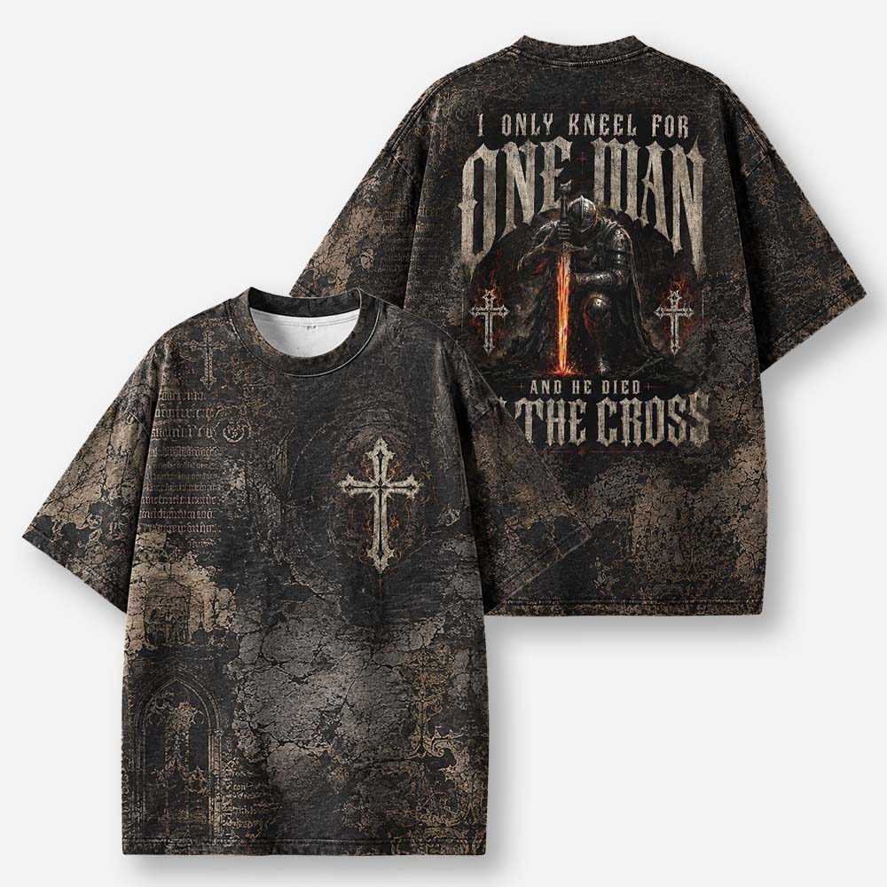 Kneeling Knight Eco Oversized Graphic Tees · GRS Certified