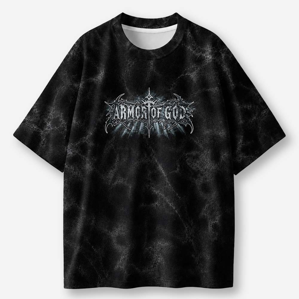 Kneeling Armor Eco Oversized Graphic Tees · GRS Certified