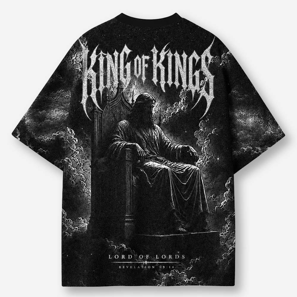Throned Majesty Eco Oversized Graphic Tees · GRS Certified