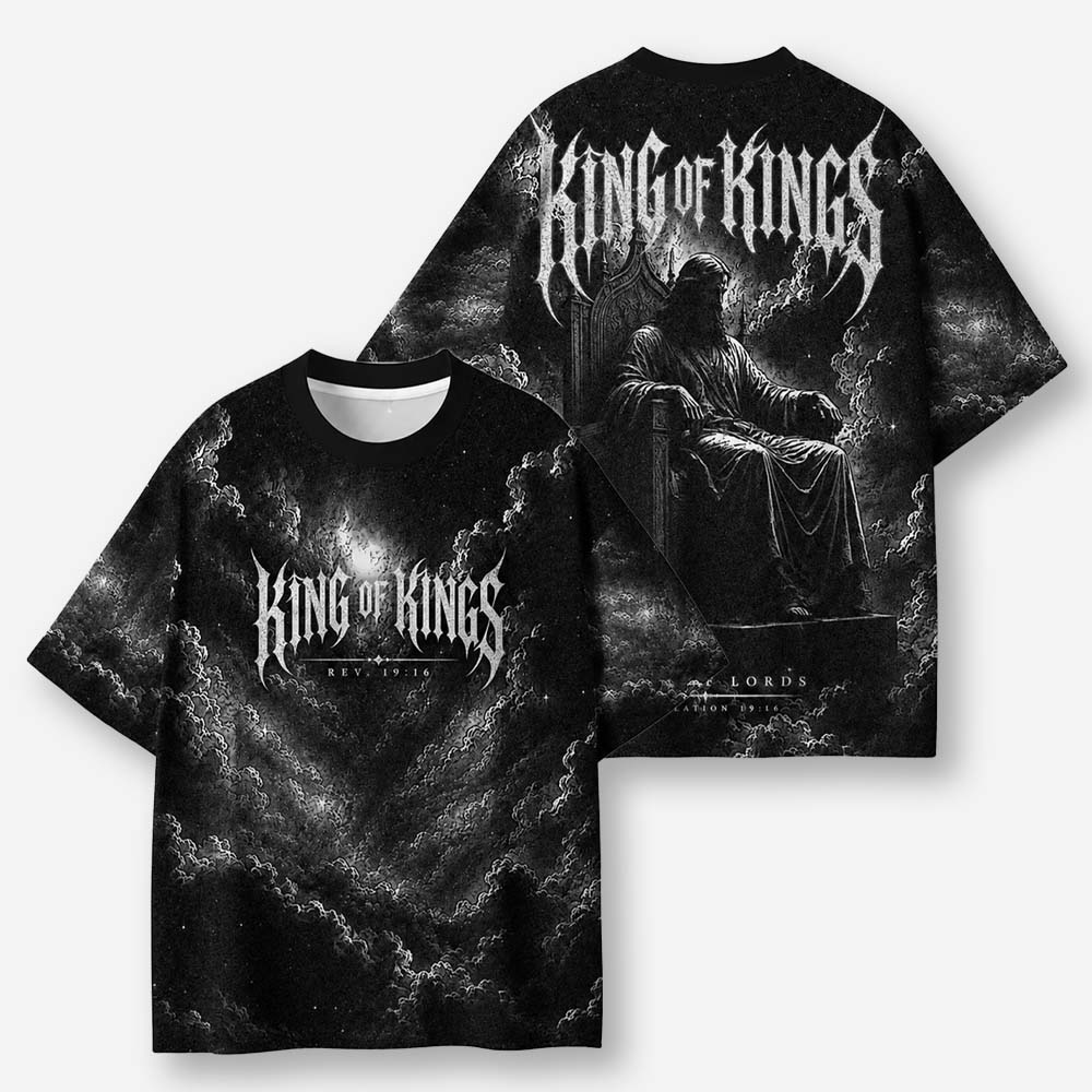 Throned Majesty Eco Oversized Graphic Tees · GRS Certified