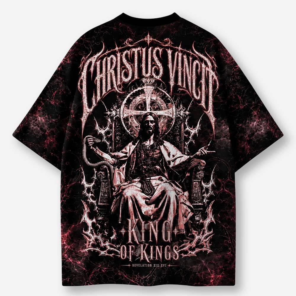 Victor Throne Eco Oversized Graphic Tees · GRS Certified