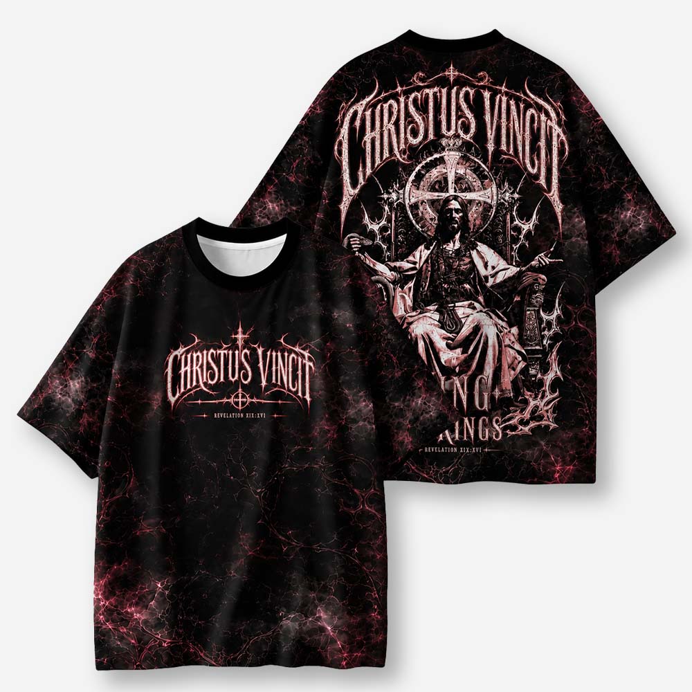 Victor Throne Eco Oversized Graphic Tees · GRS Certified