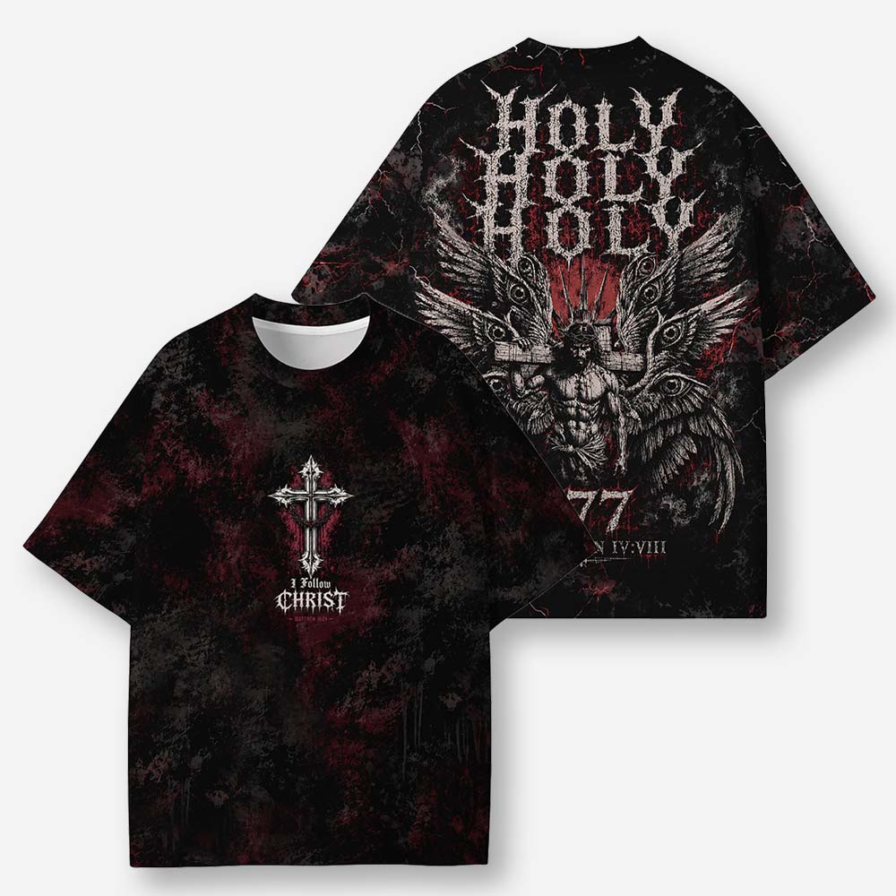 Winged Sentinel Eco Oversized Graphic Tees · GRS Certified