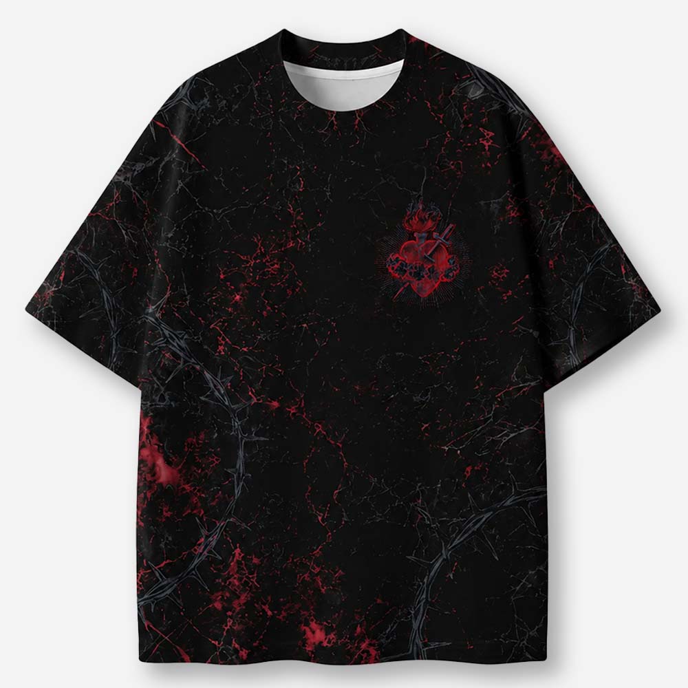 Crimson Icon Eco Oversized Graphic Tees · GRS Certified