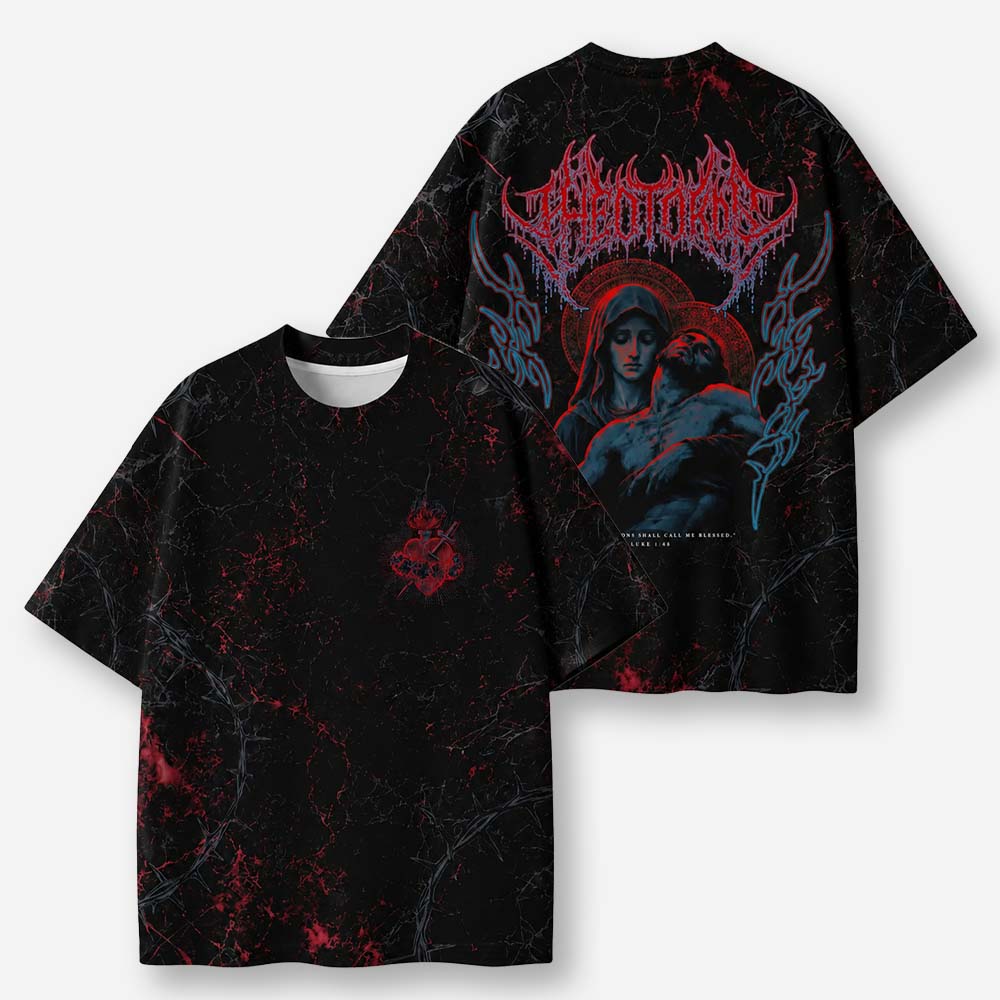 Crimson Icon Eco Oversized Graphic Tees · GRS Certified