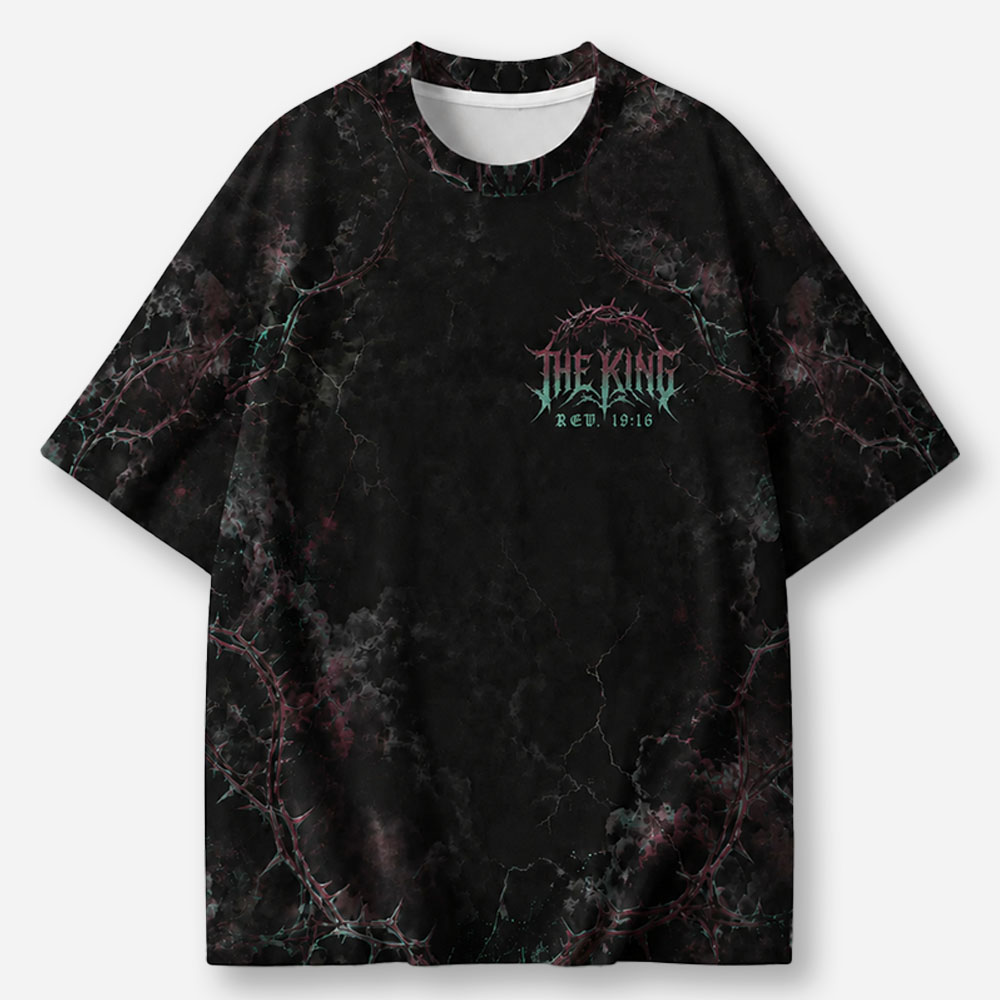 Crowned Shadow Eco Oversized Graphic Tees · GRS Certified