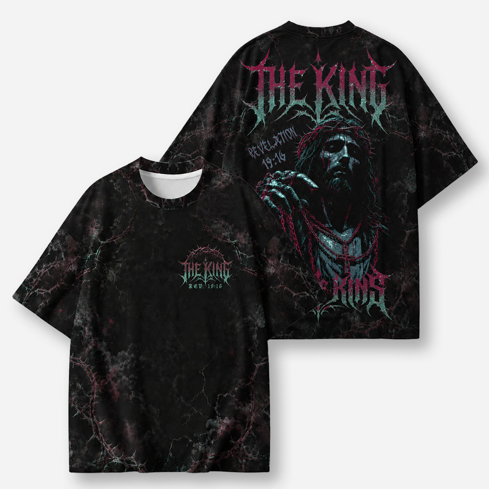 Crowned Shadow Eco Oversized Graphic Tees · GRS Certified