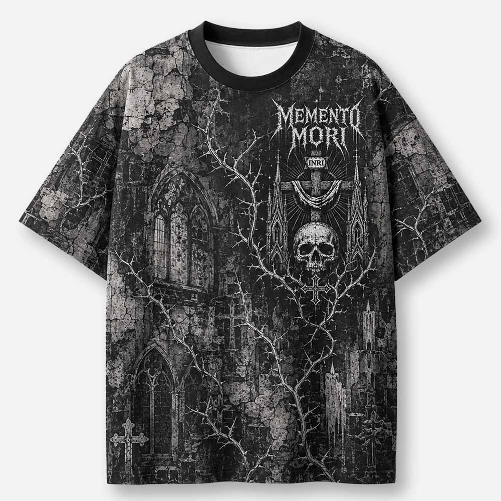 Memento Mori Eco Oversized Graphic Tees · GRS Certified