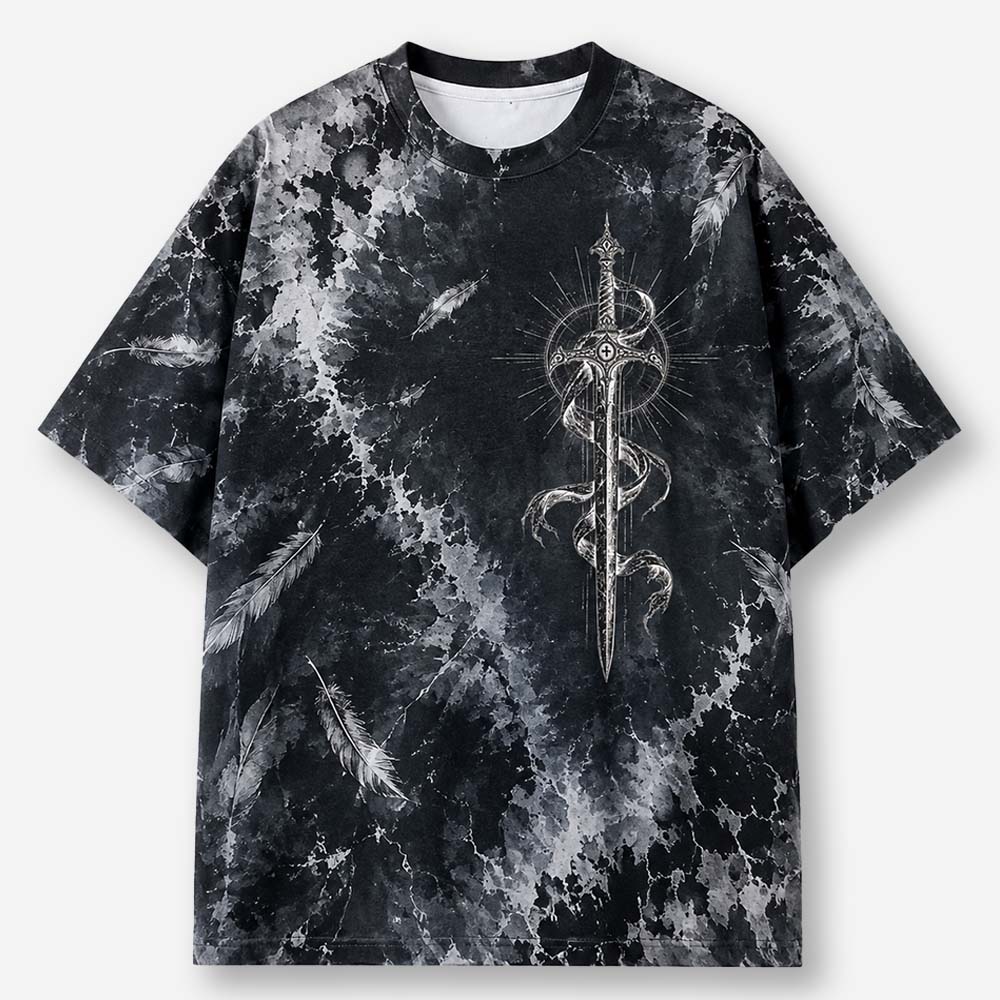 Winged Blade Eco Oversized Graphic Tees · GRS Certified