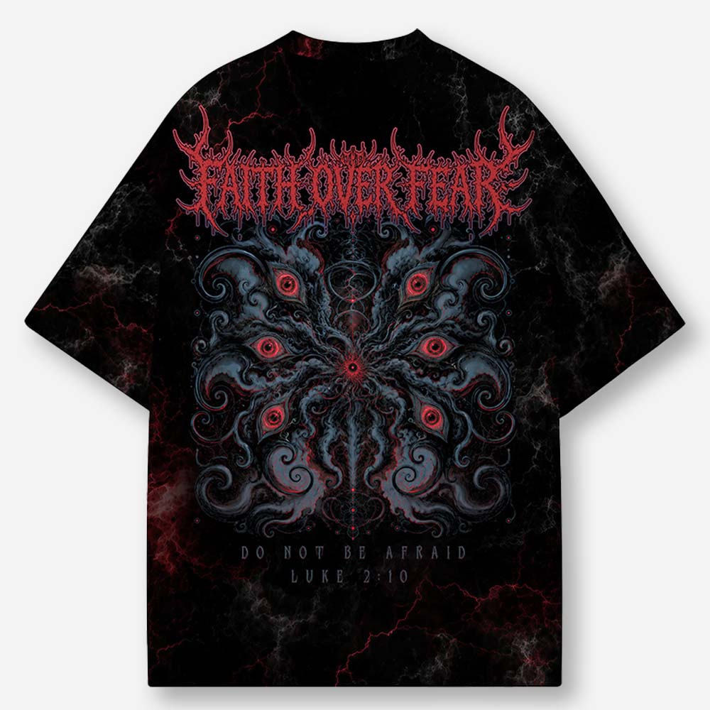 Crimson Watcher Eco Oversized Graphic Tees · GRS Certified