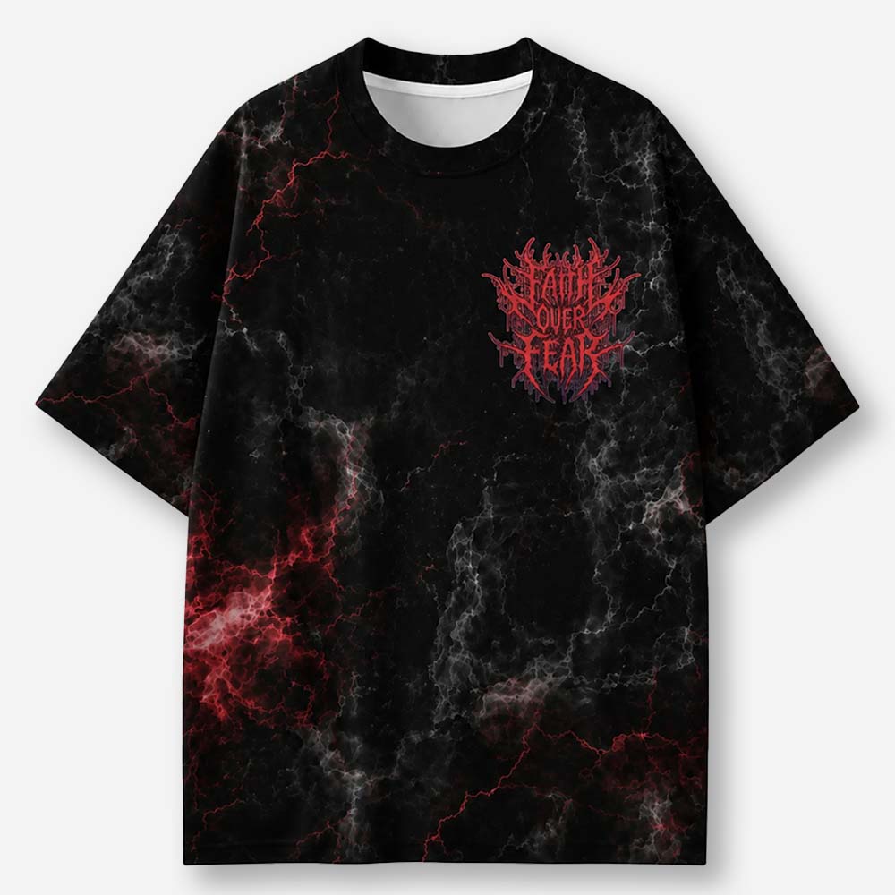 Crimson Watcher Eco Oversized Graphic Tees · GRS Certified