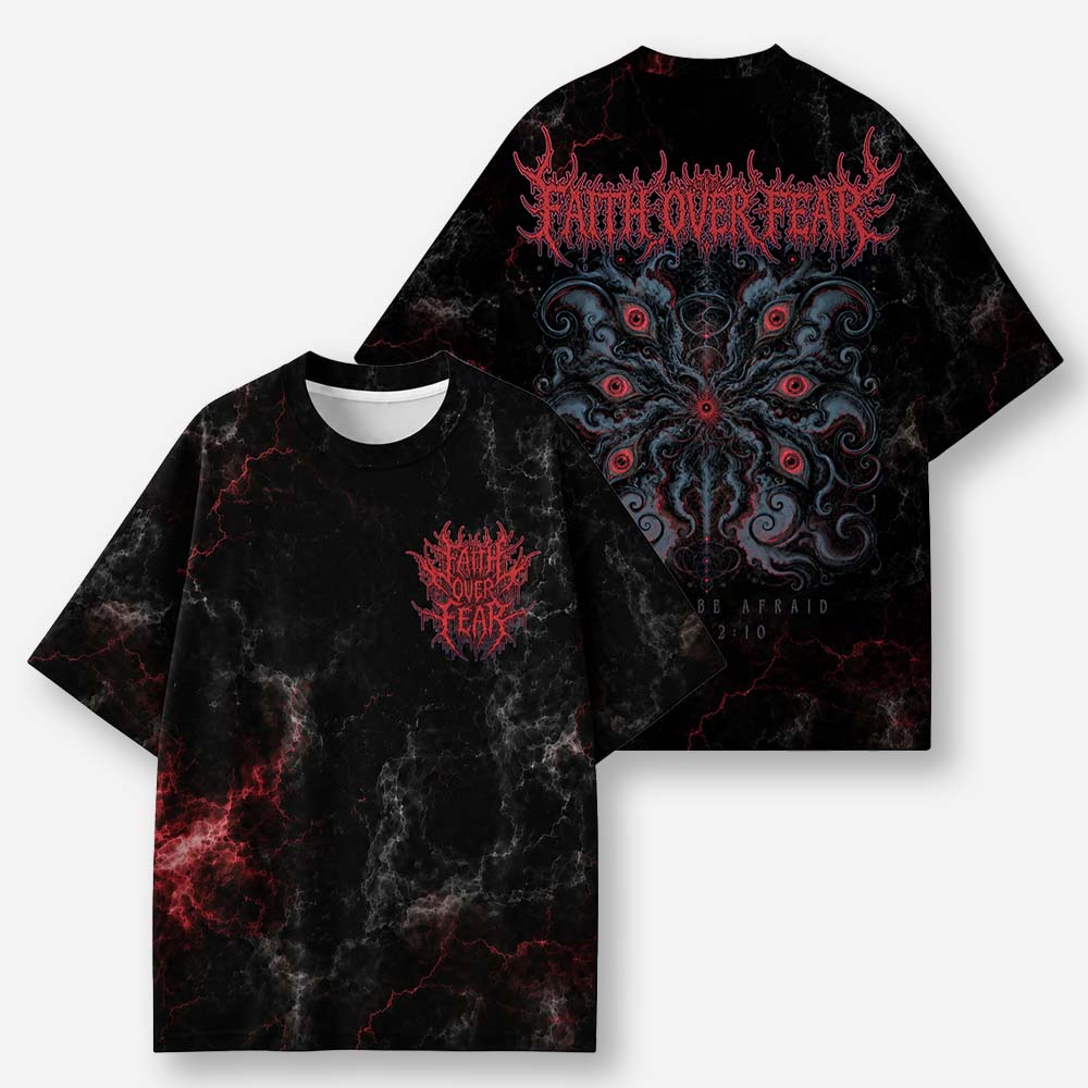 Crimson Watcher Eco Oversized Graphic Tees · GRS Certified