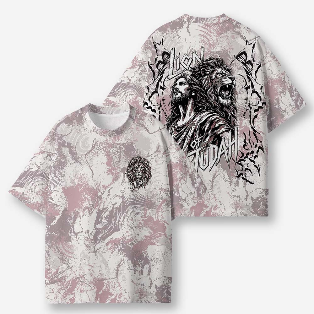 Marble Lion Eco Oversized Graphic Tees · GRS Certified