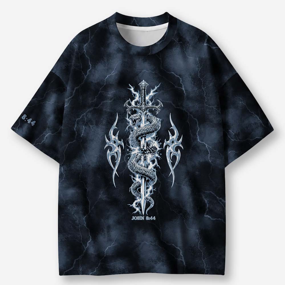 Venom Strike Eco Oversized Graphic Tees · GRS Certified