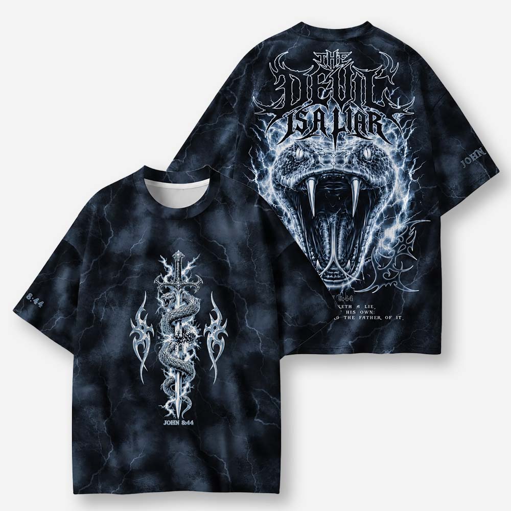 Venom Strike Eco Oversized Graphic Tees · GRS Certified