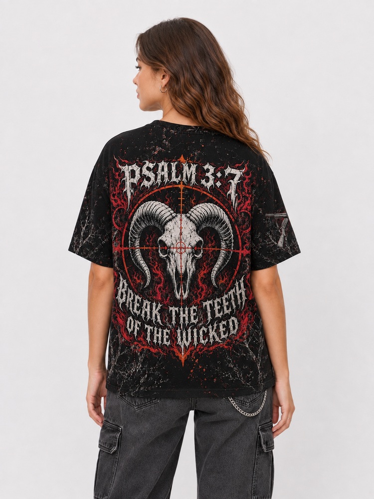 Horned Menace Eco Oversized Graphic Tees · GRS Certified