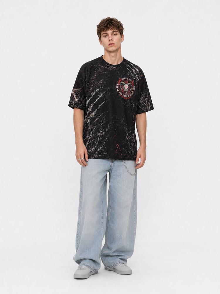 Horned Menace Eco Oversized Graphic Tees · GRS Certified