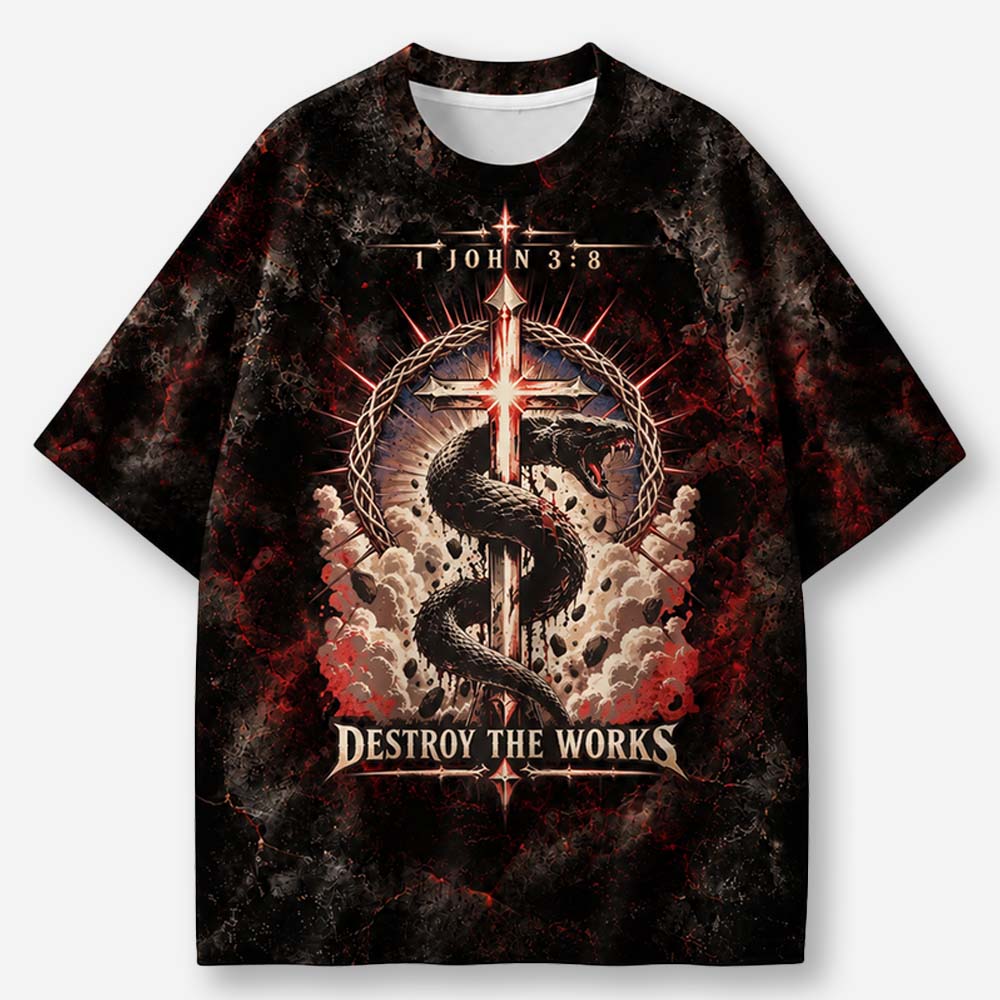 Serpent Clash Eco Oversized Graphic Tees · GRS Certified