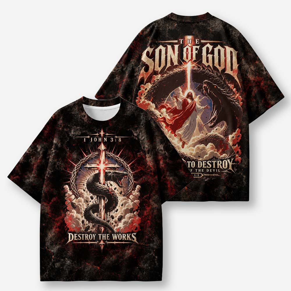 Serpent Clash Eco Oversized Graphic Tees · GRS Certified