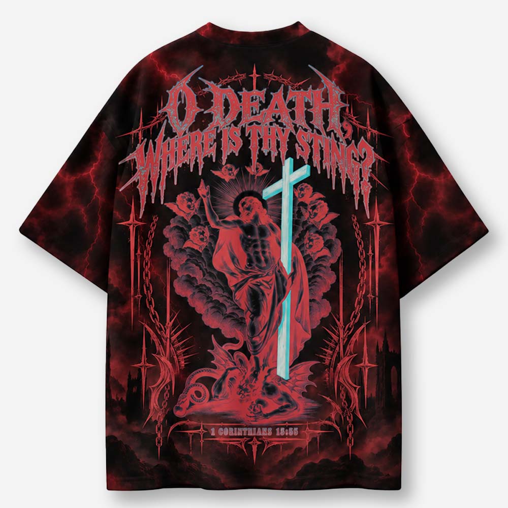 Crimson Reaper Eco Oversized Graphic Tees · GRS Certified