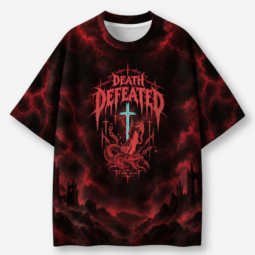 Crimson Reaper Eco Oversized Graphic Tees · GRS Certified