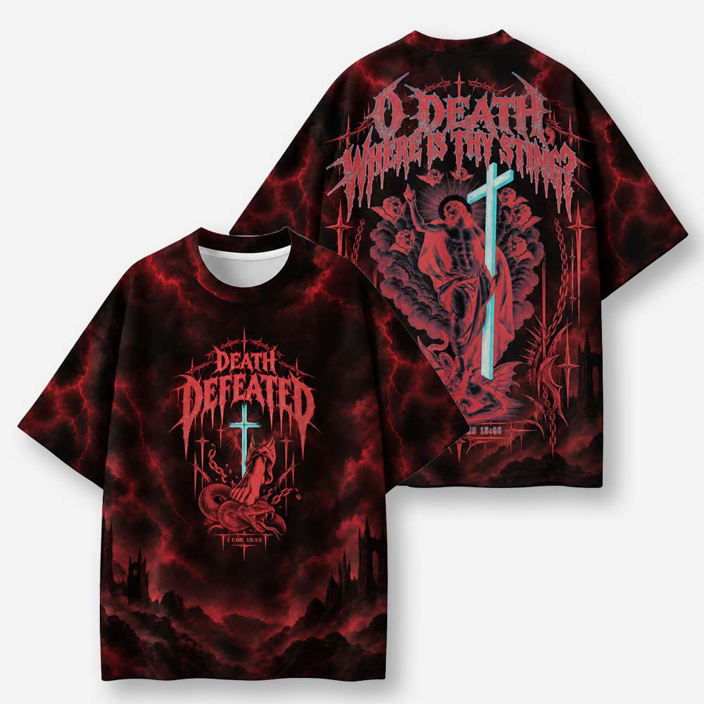Crimson Reaper Eco Oversized Graphic Tees · GRS Certified