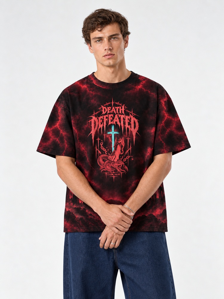 Crimson Reaper Eco Oversized Graphic Tees · GRS Certified