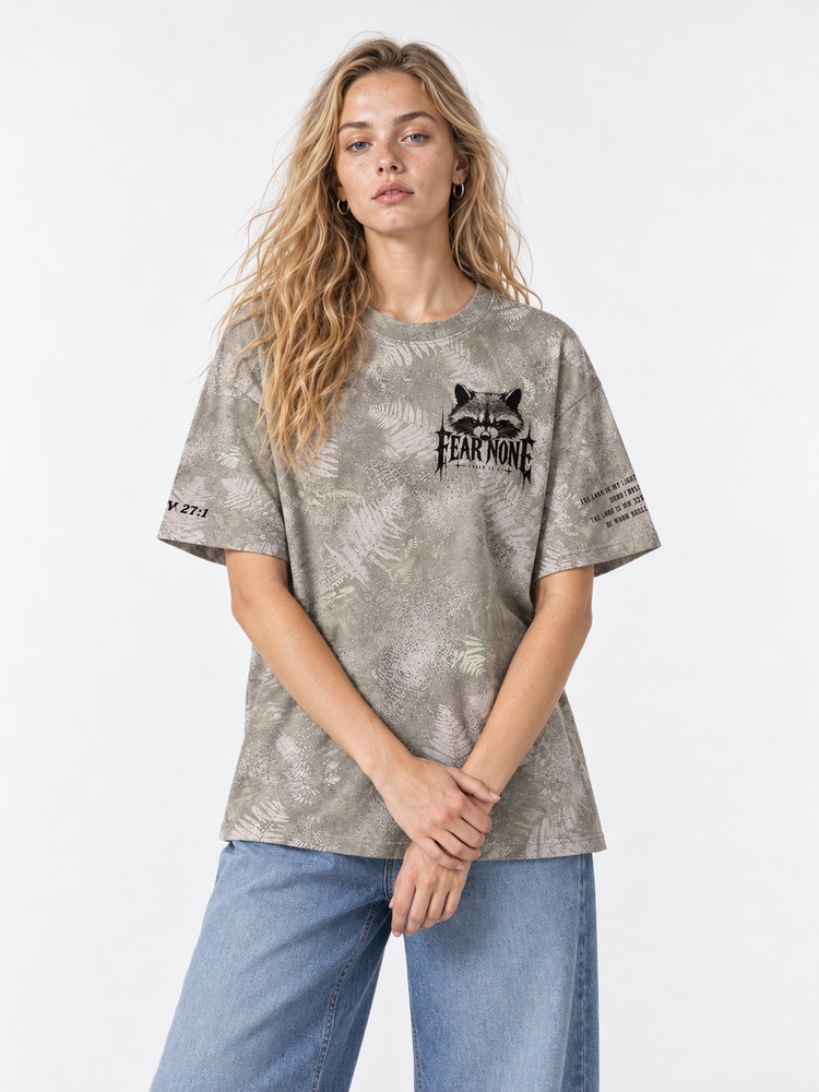 Raccoon Menace Eco Oversized Graphic Tees · GRS Certified